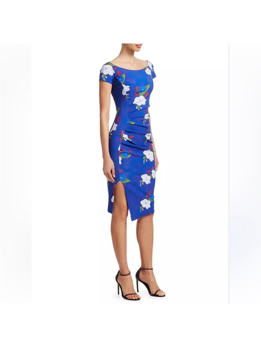 Chiara Boni Devi Bodycon in Blue Floral
